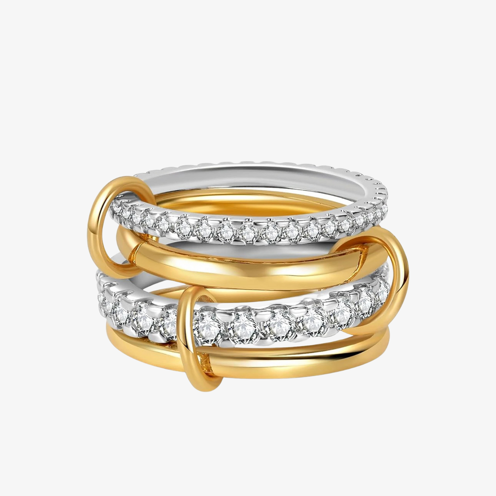 Women Interlocked RIngs Gold