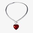 Heart Necklace Garnet