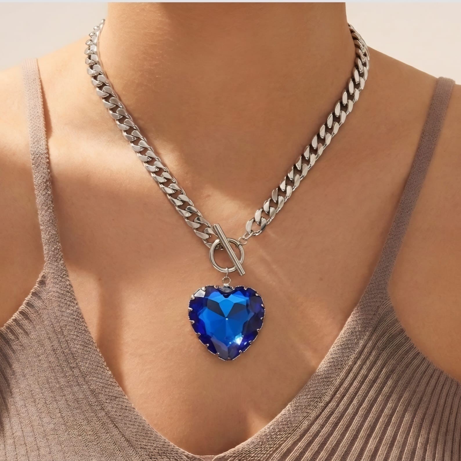 Heart Necklace Kyanite