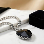 Heart Necklace Onyx
